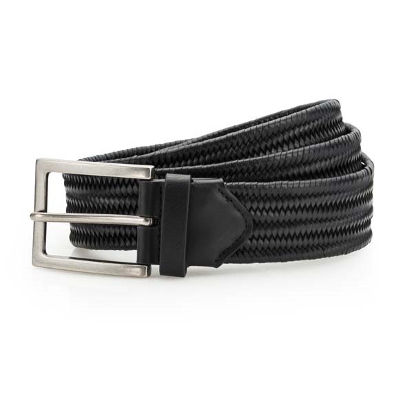 Leather braid belt