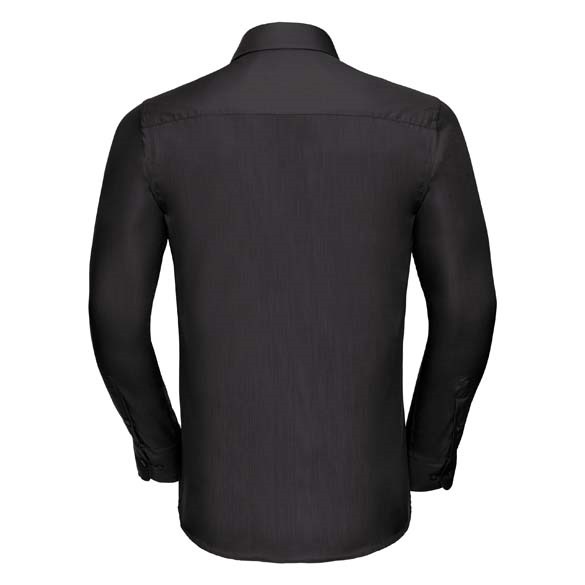 Long sleeve polycotton easycare fitted poplin shirt