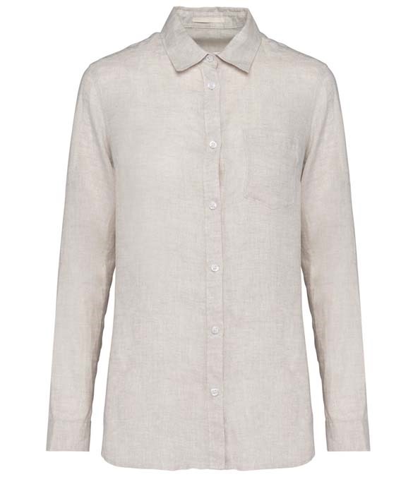 Native Spirit Ladies Long Sleeve Linen Shirt