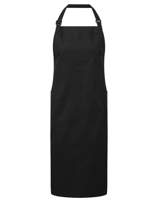 Recycled polyester and cotton bib apron, organic and Fairtrade certified