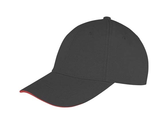 Memphis brushed cotton low-profile sandwich peak cap