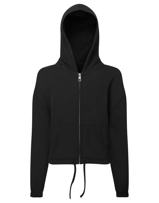 Kids TriDri? recycled cropped oversize full-zip hoodie