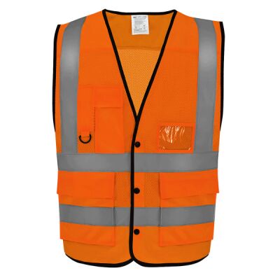 Hi-vis superior open mesh button waistcoat (HVW860) Thumbnail