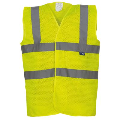 Top cool open mesh 2-band-and-braces waistcoat (HVW120) Thumbnail