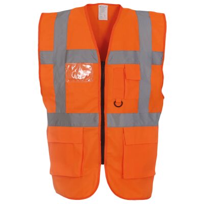 Multifunctional executive hi-vis waistcoat (HVW801) Thumbnail