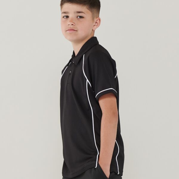 Finden + Hales Kids Performance Piped Polo Shirt Thumbnail